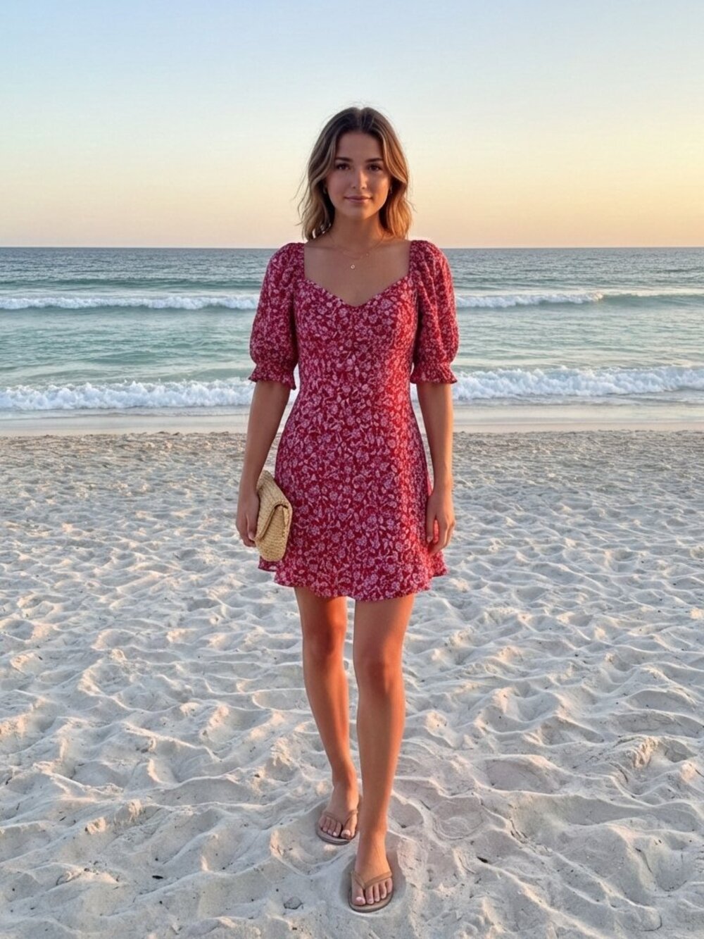 Madewell Floral Puff Sleeve Mini Dress Size 2, NWT - Picture 2 of 9